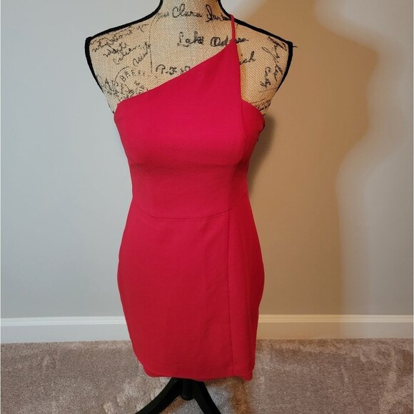 NWOT BCBGENERATION off the shoulder red dress - Picture 1 of 6